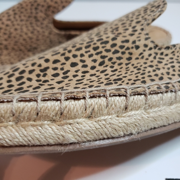 Leopard espadrille flat mules slip-on leopard - Picture 4 of 8
